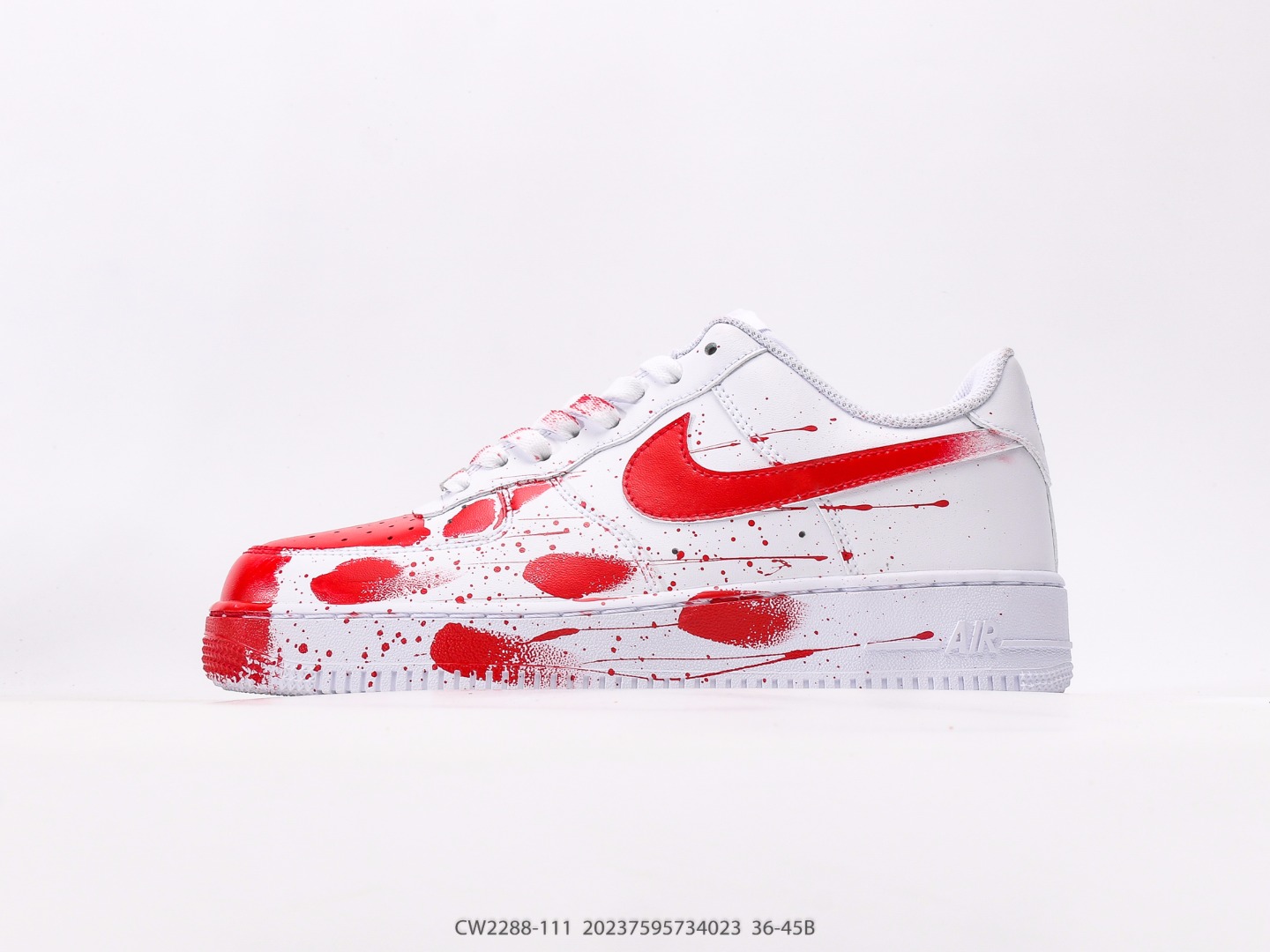 Nike Air Force 1 Low Red Splash Custom