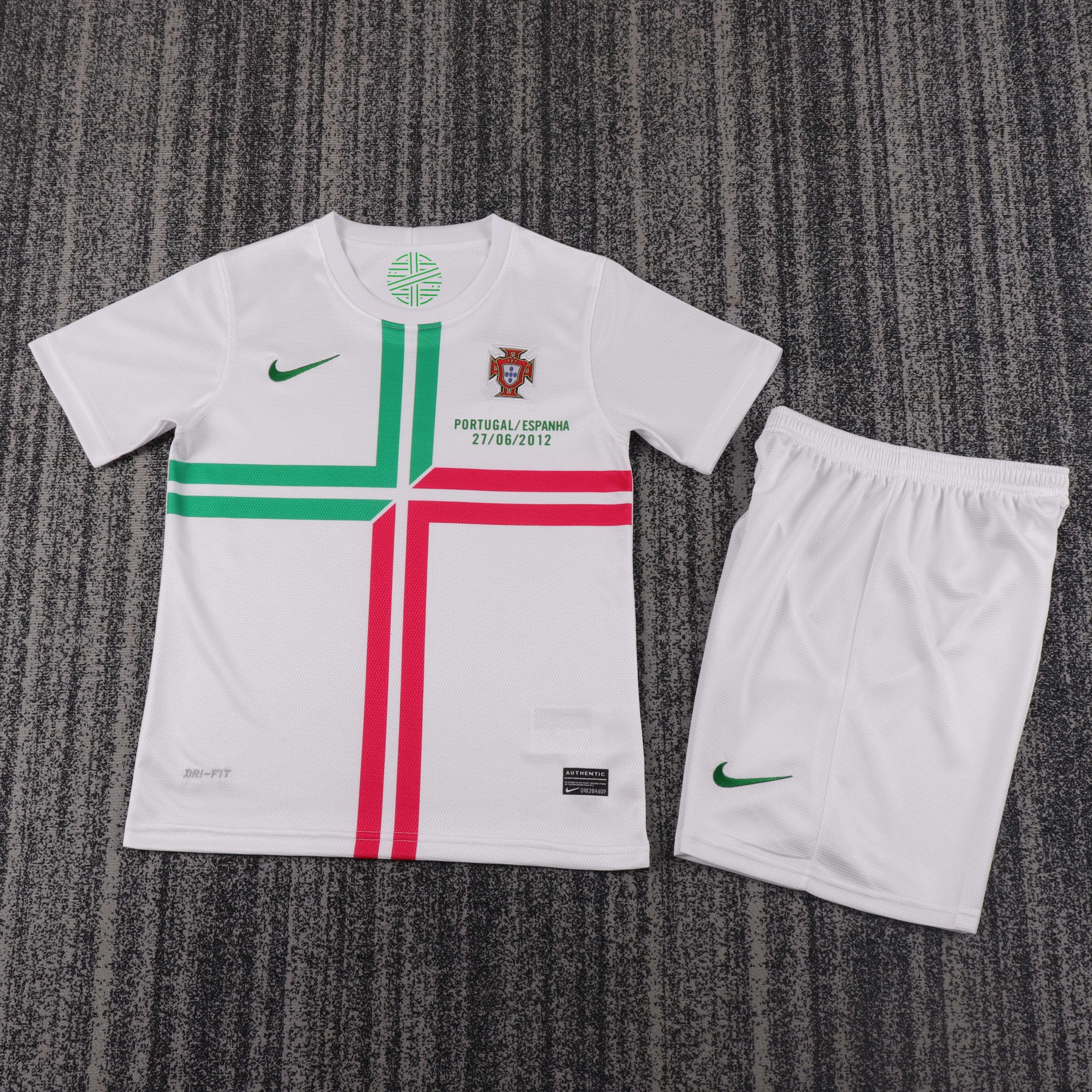 Retro Kids 2012 Kids Portugal Away Football jersey retro