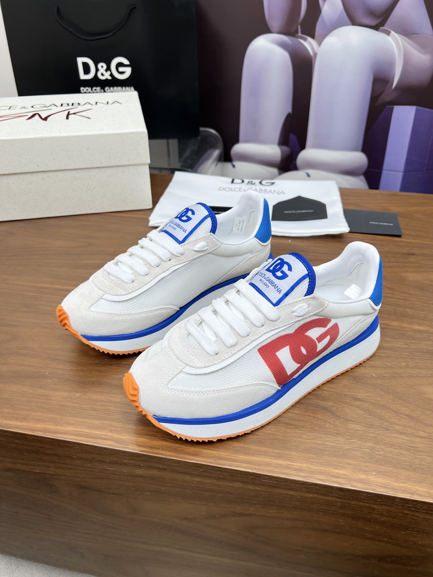 DOLCE & GABBANA Mixed-material DG CUSHION sneakers