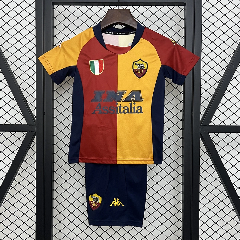 Retro KIDS 2001-02 KIDS AS Roma Home Football jersey retro