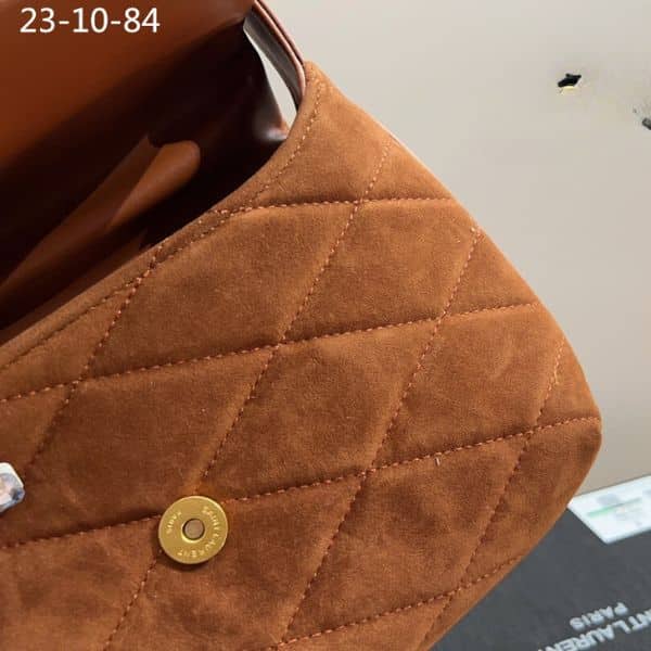 Saint Laurent Le 5 A 7 Hobo Bag Brown 27Cm