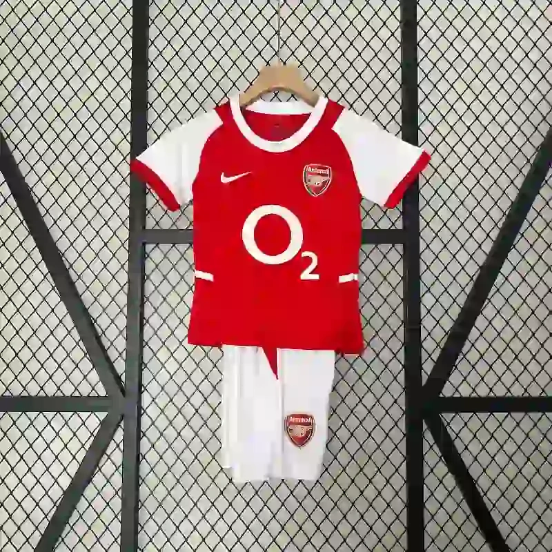 Retro 2002-04 Arsenal Home Kids BERGKAMP ADAMS HENRY Football jersey retro