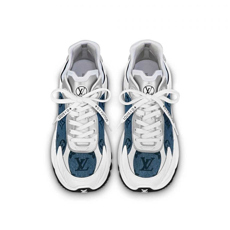 Louis Vuitton LV Run 55 Sneaker Monogram denim Blue 1ABHQR