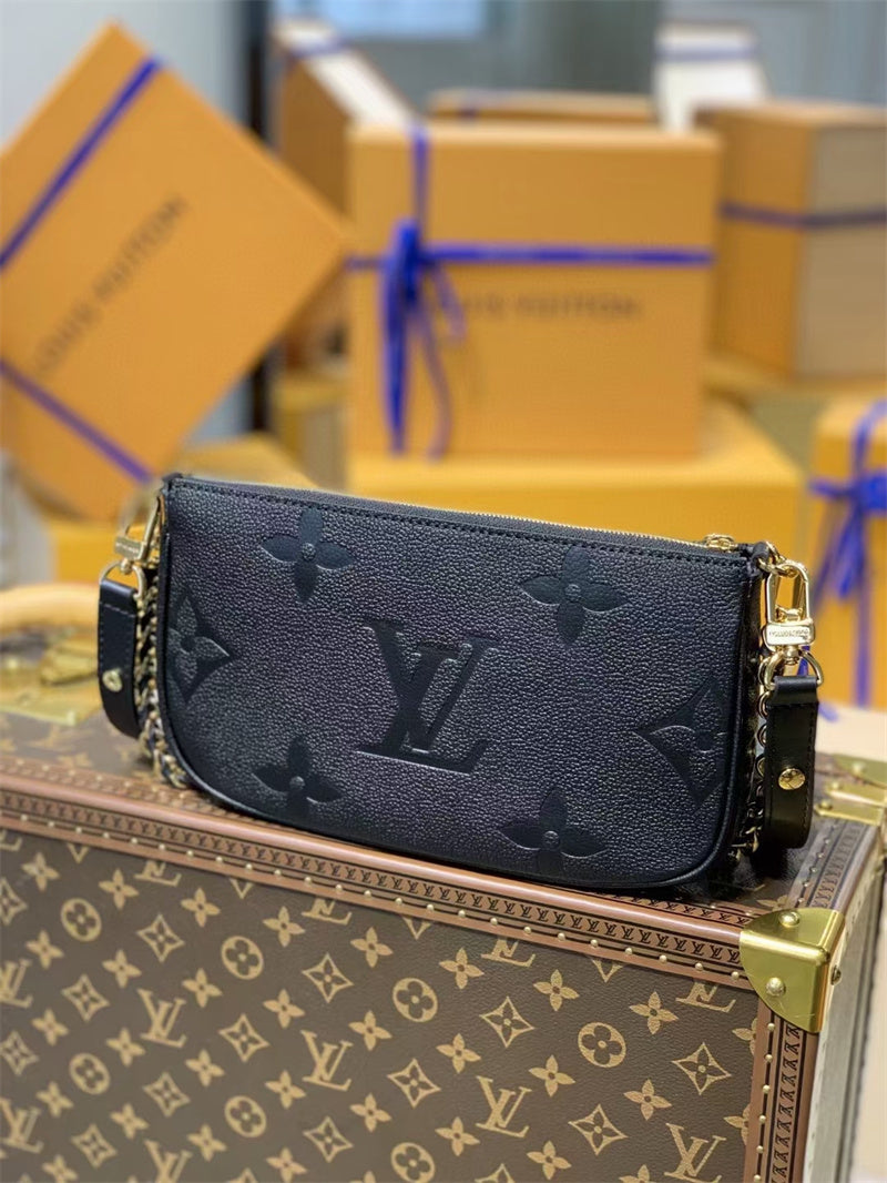 Louis Vuitton Multi Pochette Accessoires 25Cm Black Noir