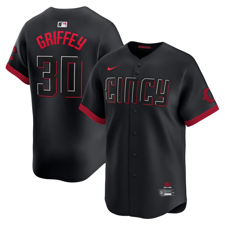 Ken Griffey Jr. Cincinnati Reds City Connect Limited Player Jersey Black
