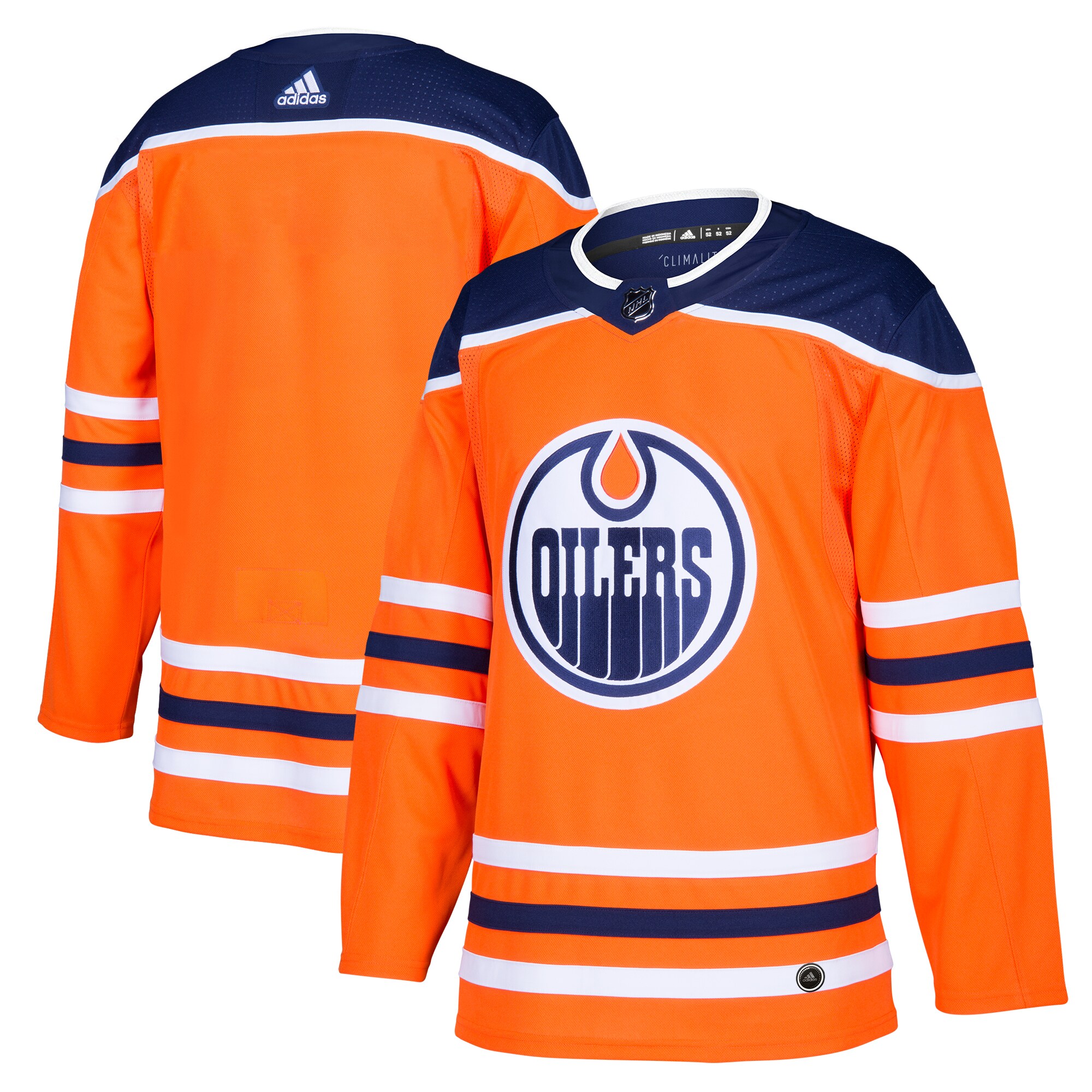 Edmonton Oilers adidas Home Authentic Blank Jersey – Orange