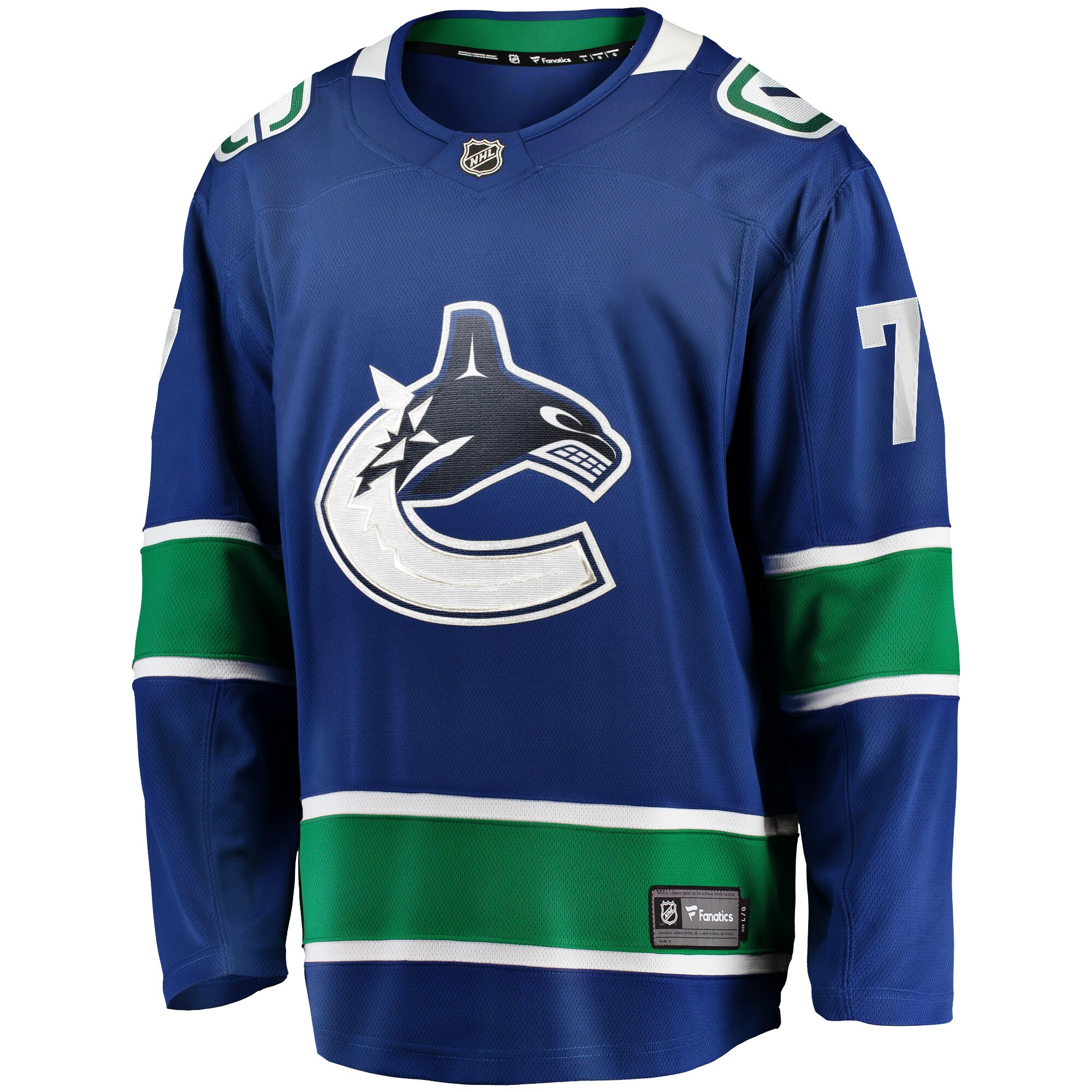 Carson Soucy Vancouver Canucks Fanatics Home Premier Breakaway Player Jersey – Blue
