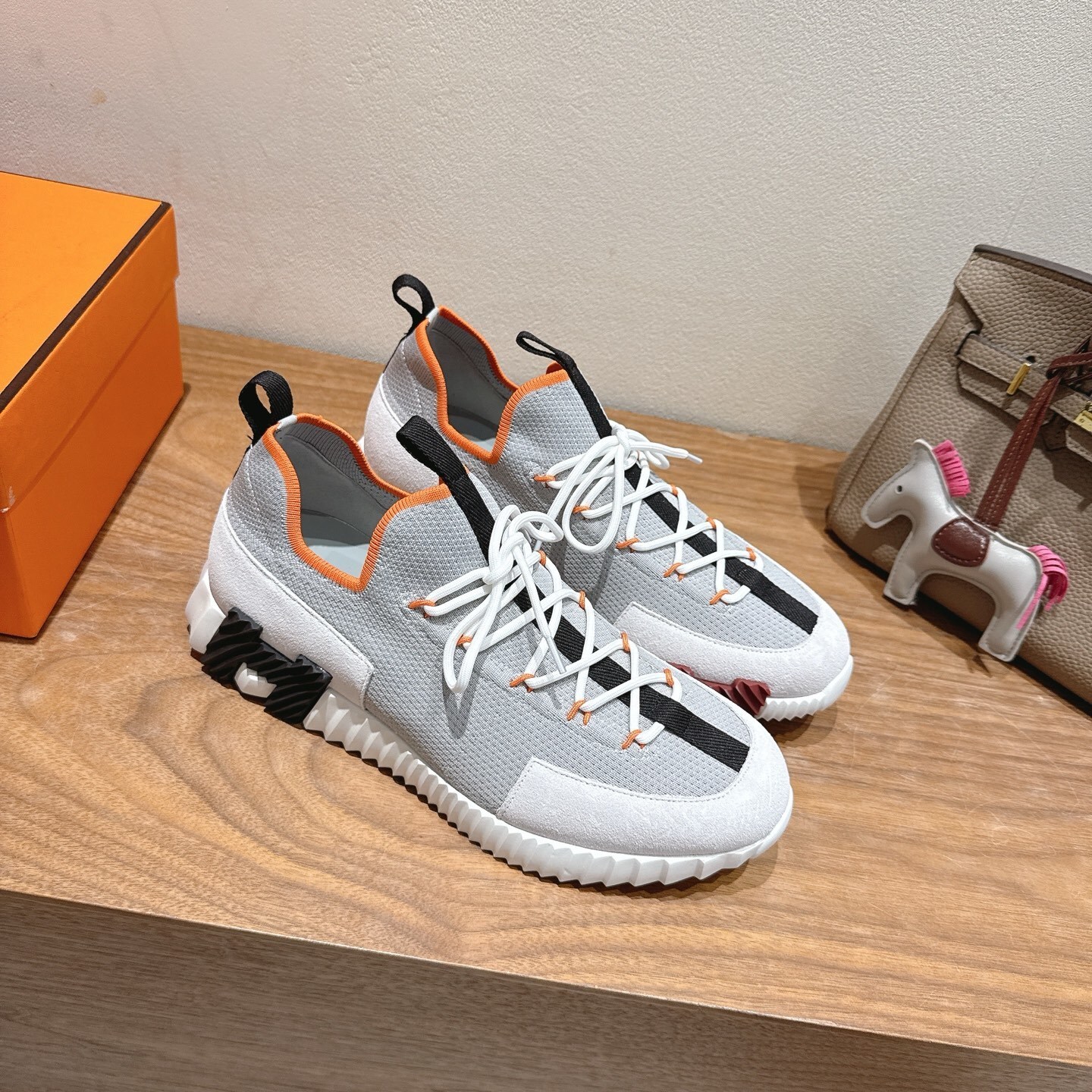 Hermès Day Sneaker Grey- Shoes for Men