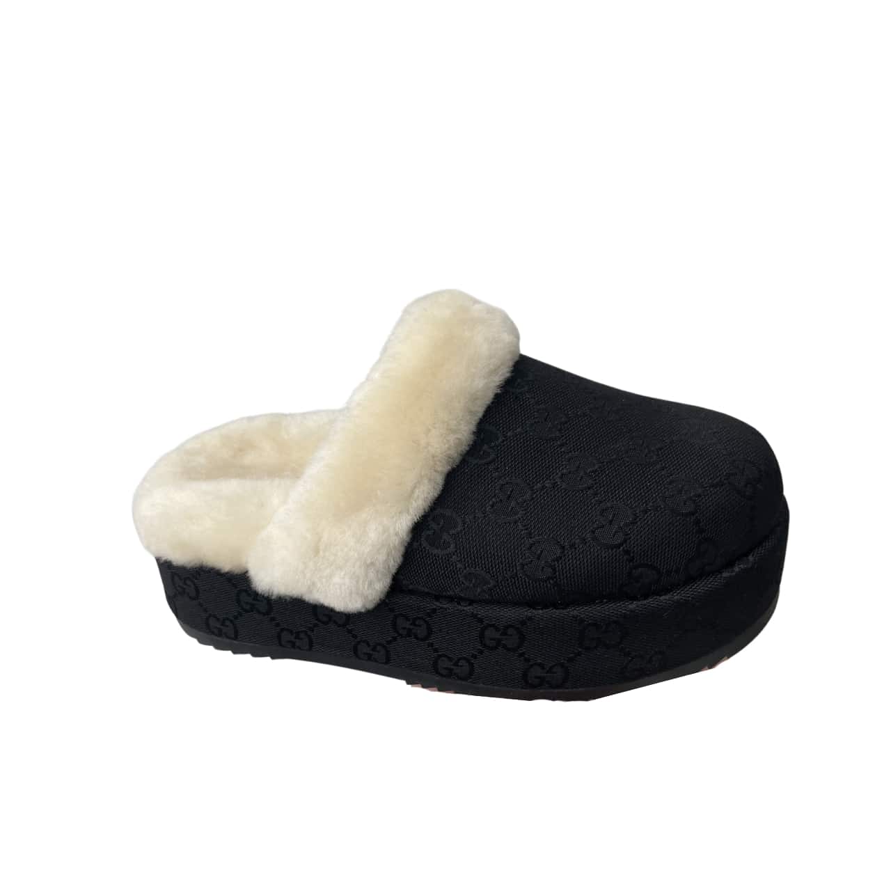 Gucci Slipper Mit Gg Horsebit Monogram In Black