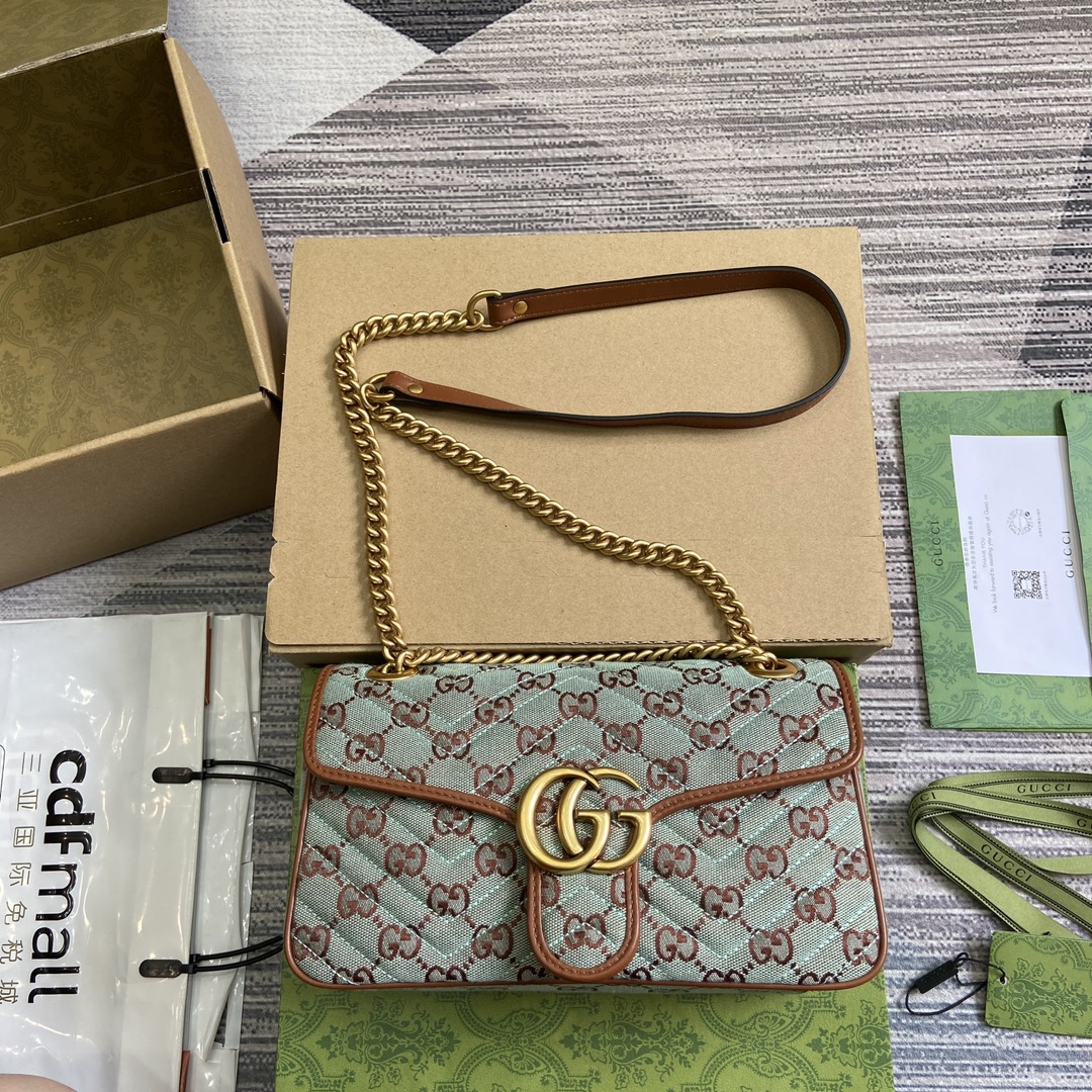 GG Marmont Denim Small Shoulder Bag-443497