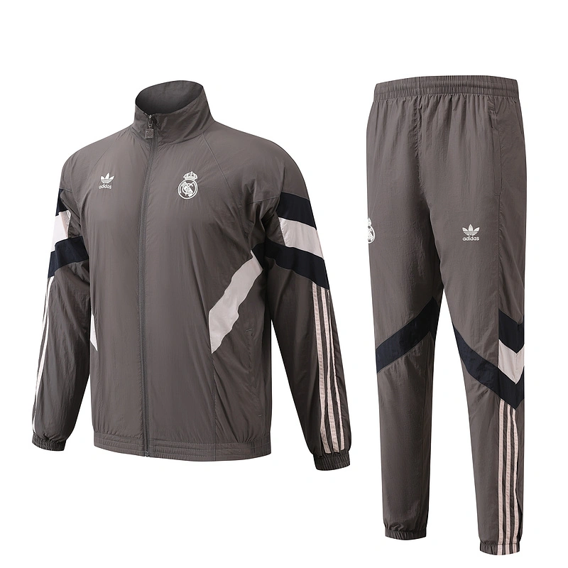 2024 Real Madrid Trefoil Windbreaker Spring and Autumn Set Retro