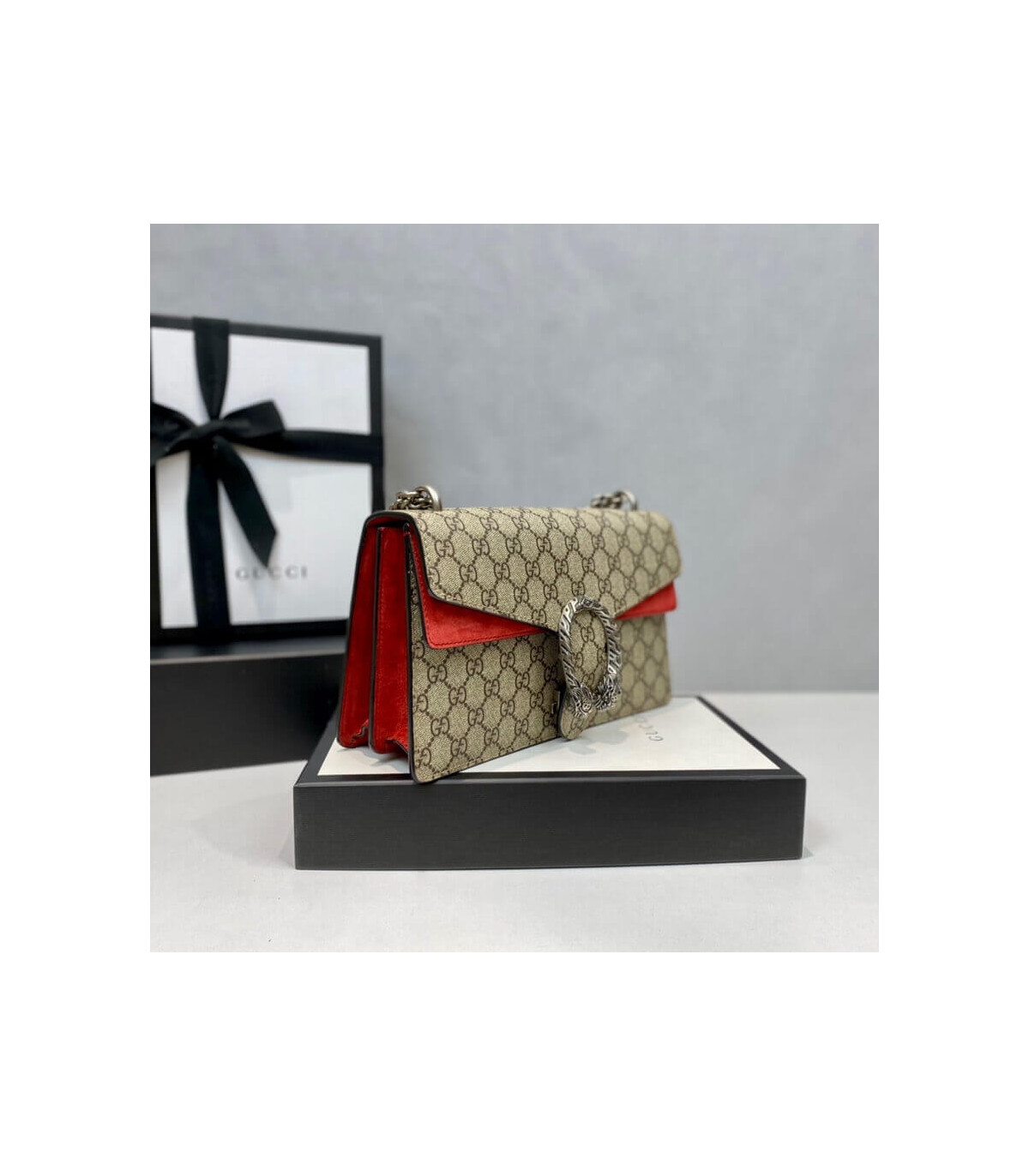 Gucci Dionysus Small GG Shoulder Bag Red