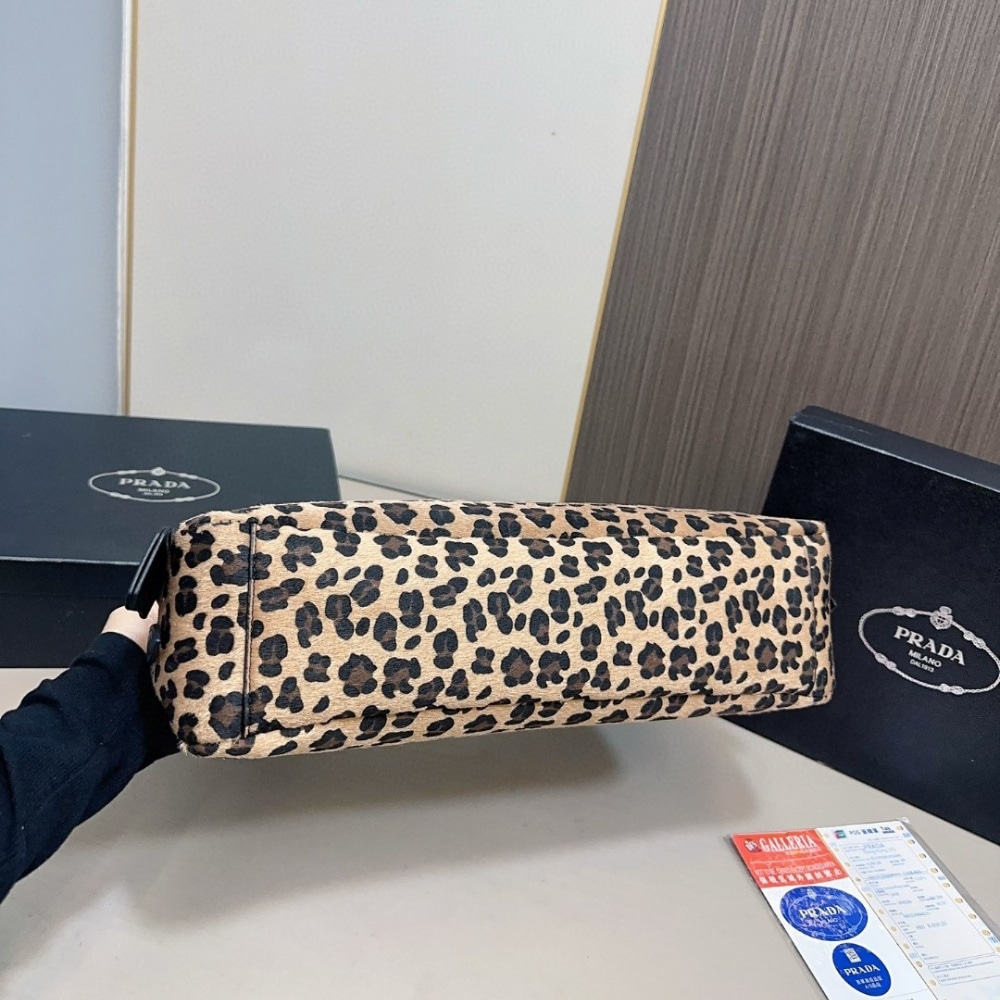 Prada Aimèe Medium Printed Leather Shoulder Bag Honey 39Cm