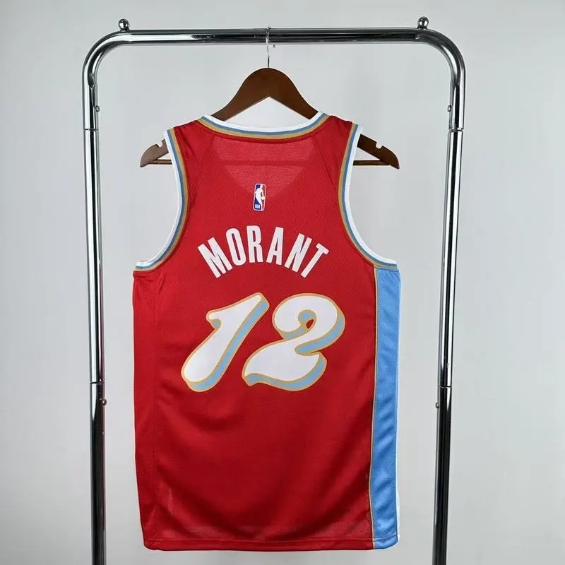 2025 NBA Memphis Grizzlies 12 MORANT Basketball Jersey