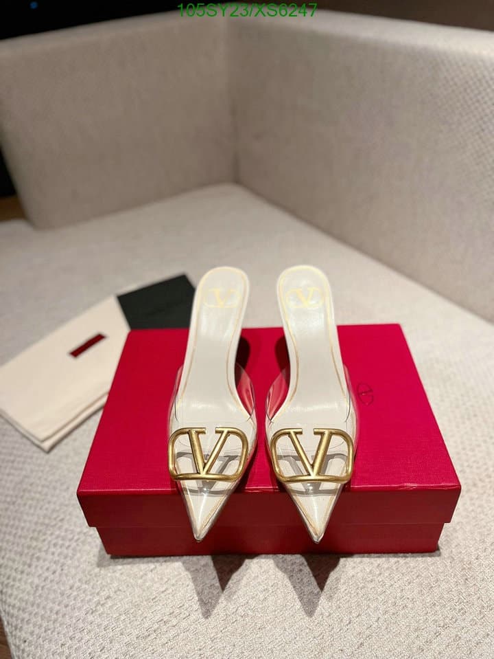 Valentino VLogo 80 Vinyl Leather Mule In White