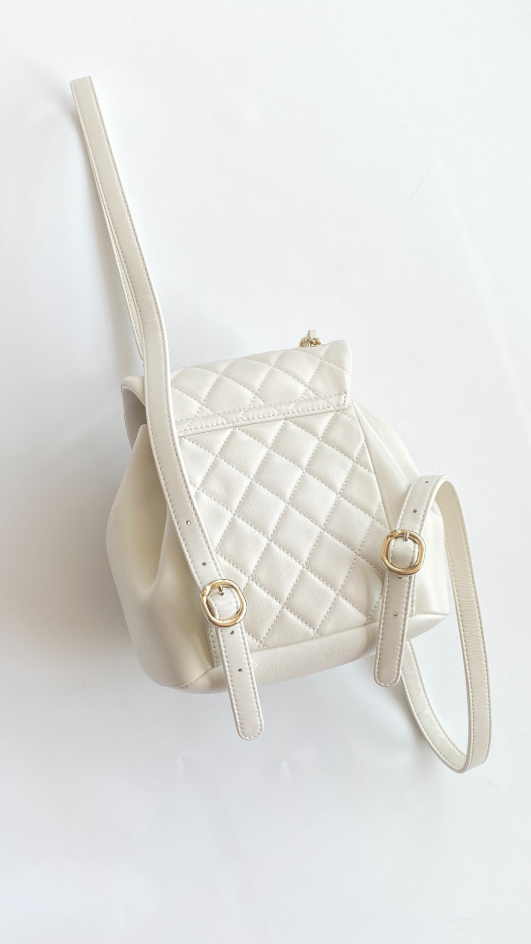 Chanel Mini Duma Backpack White 18.5Cm/ 7.3in