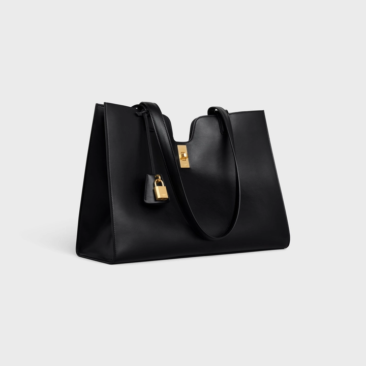 CABAS 16 IN SMOOTH CALFSKIN BLACK