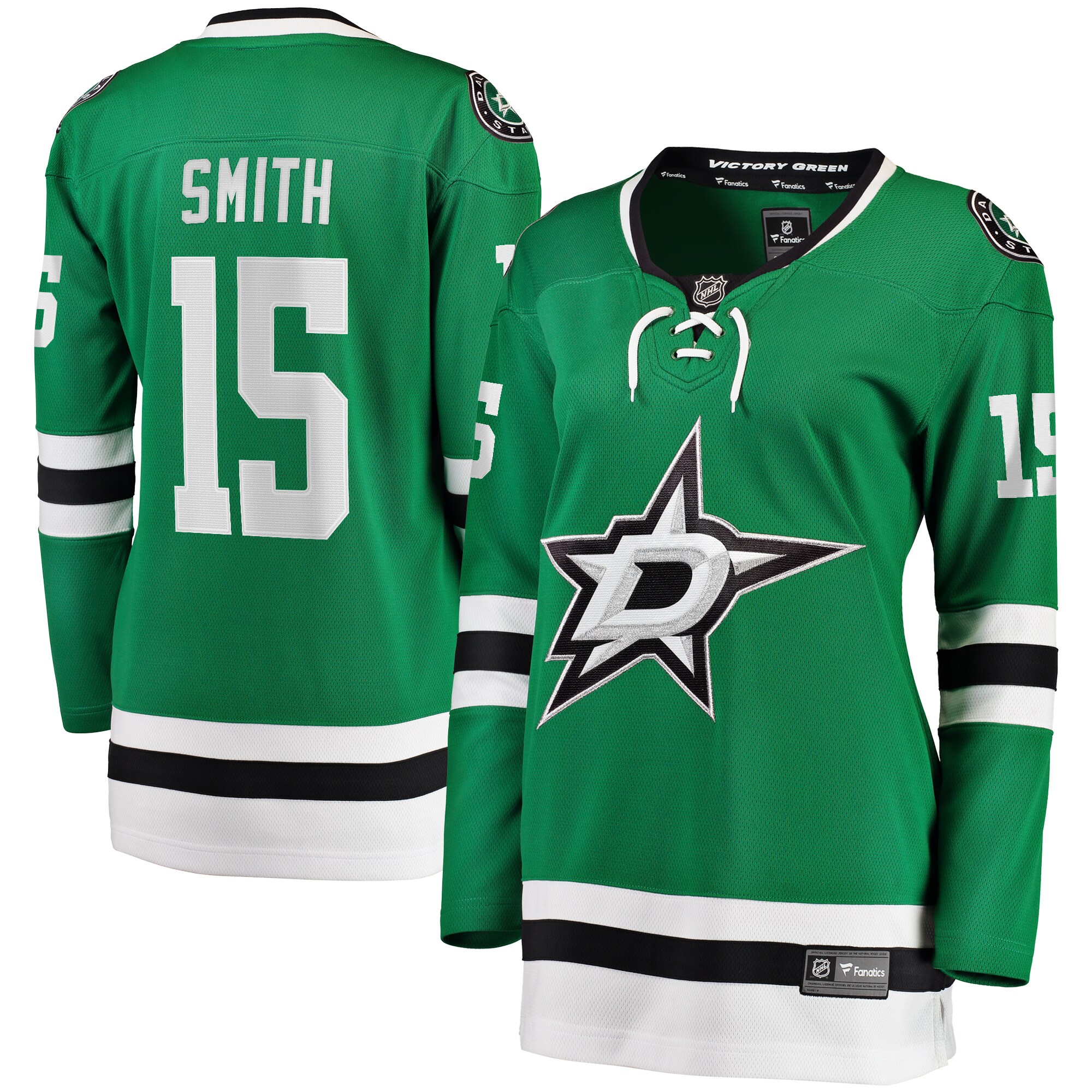 Craig Smith Dallas Stars Fanatics Women’s Home Breakaway Player Jersey – Kelly Green