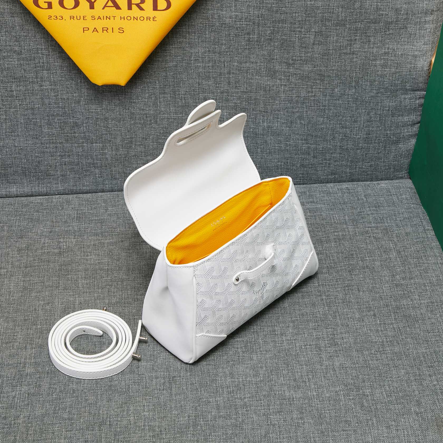 Goyard Saigon Souple Mini Bag White Canvas 20cm