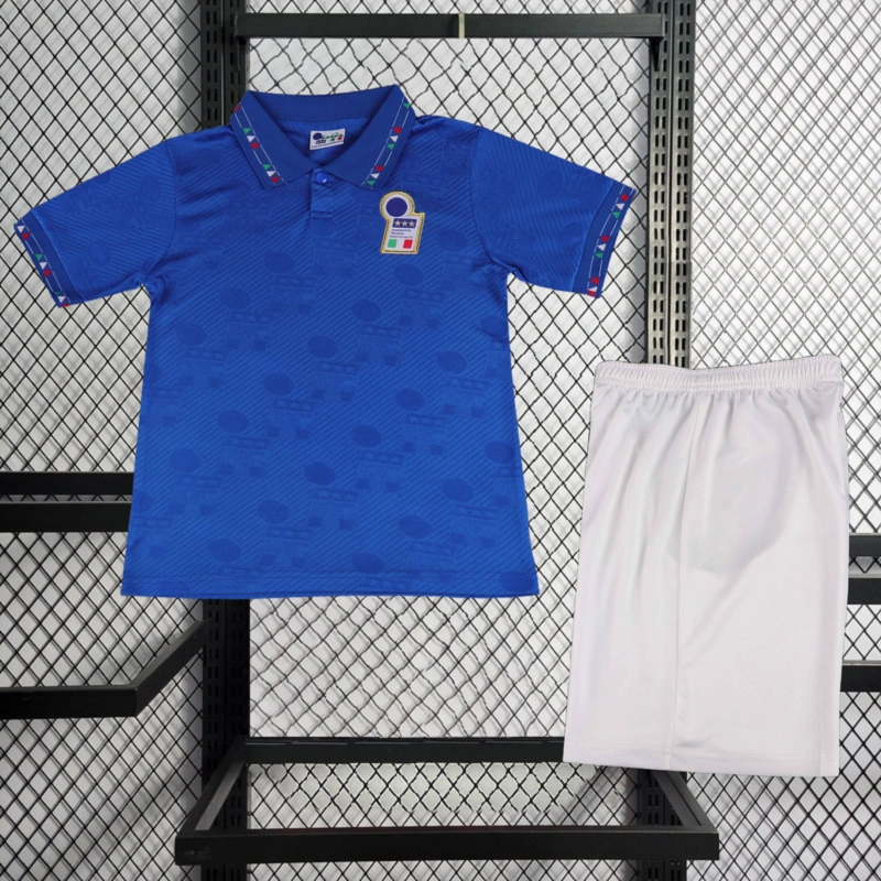 Retro KIDS 1994 KIDS Italy home R.BAGGIO MALDINI Football jersey retro