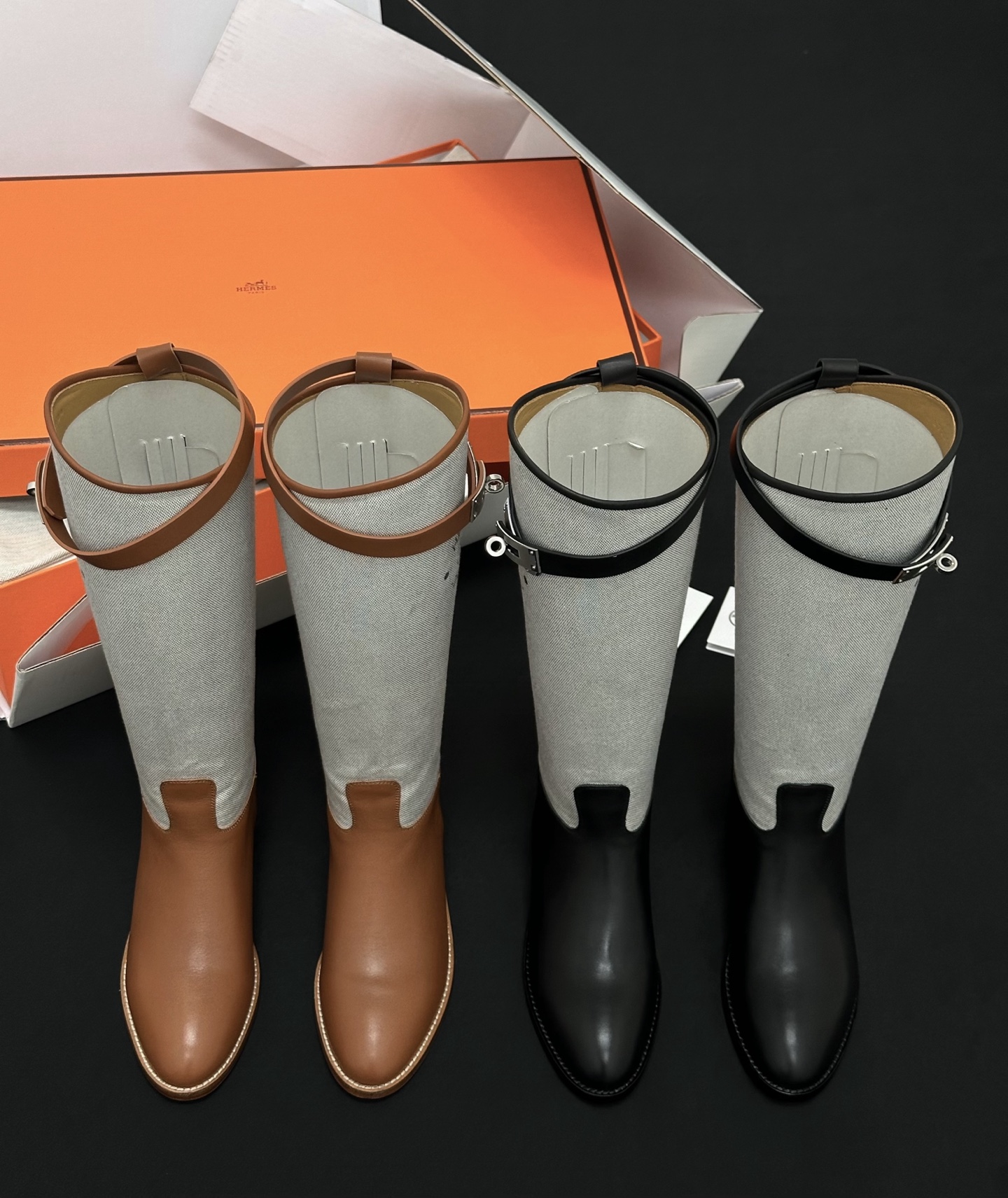HERMÈS Jumping Kelly Buckle Equestrian Boots