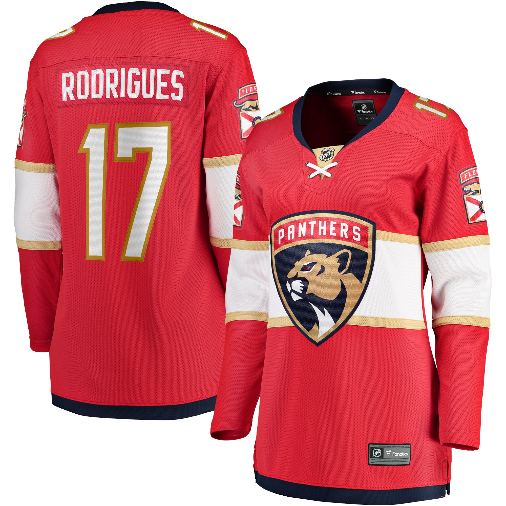 Evan Rodrigues Florida Panthers Fanatics Women’s Home Breakaway Player Jersey – Red