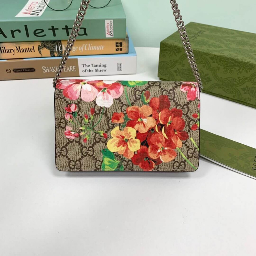 Gucci Dionysus GG Blooms Super Mini Bag Red