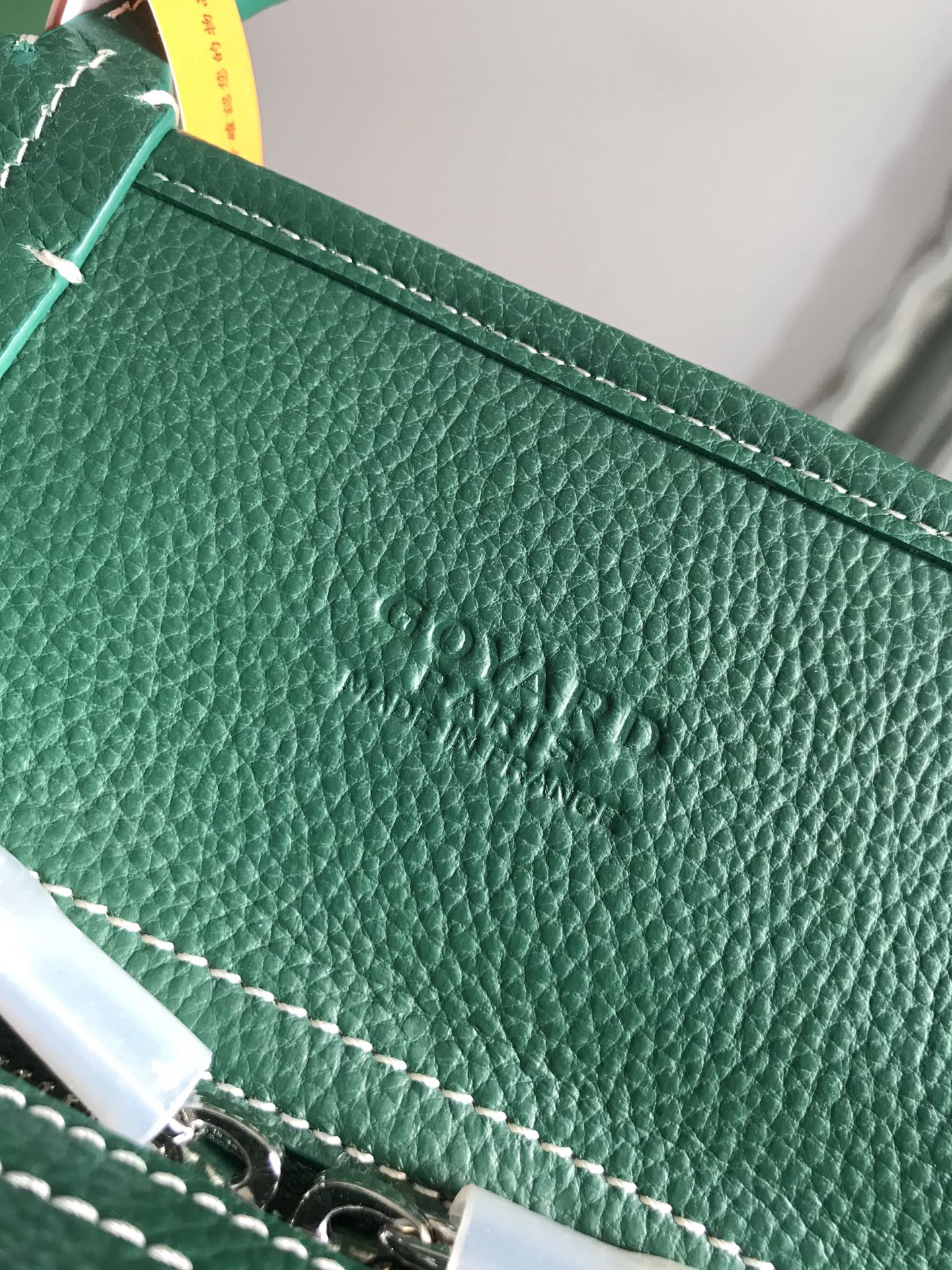 Goyard Hardy Pm Bag 40 Cm Green Goyardine Canvas And Taurillon Leather Trim