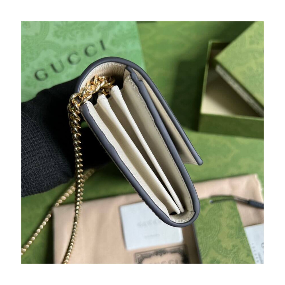 Gucci Jackie 1961 Chain Wallet White 19cm