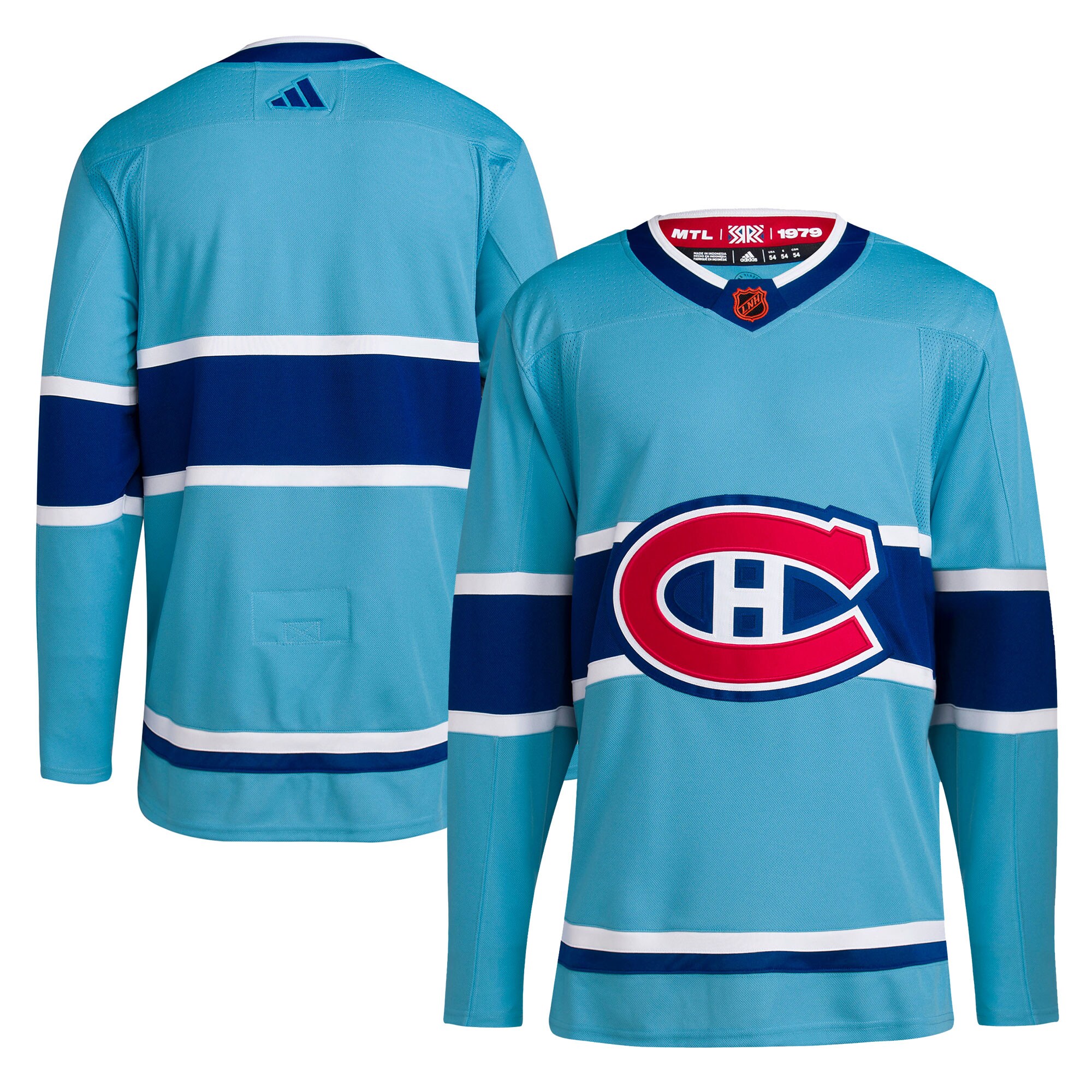 Montreal Canadiens adidas Reverse Retro 2.0 Authentic Blank Jersey – Light Blue