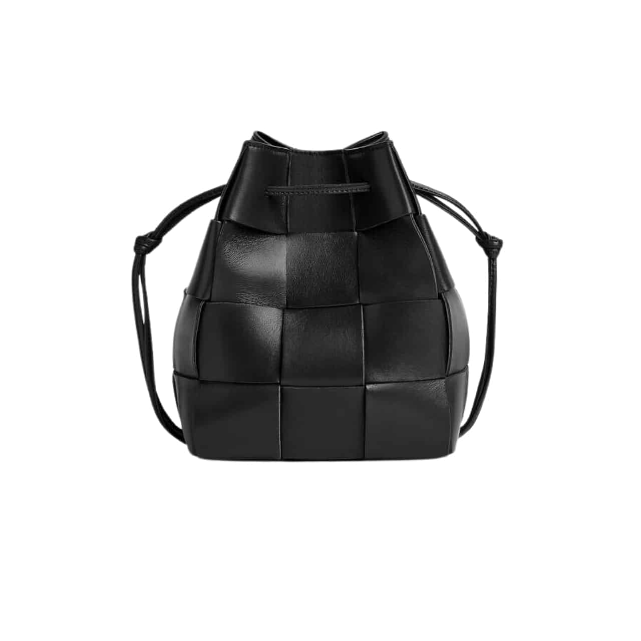 Bottega Veneta Small Cross Body Bucket Black 13Cm