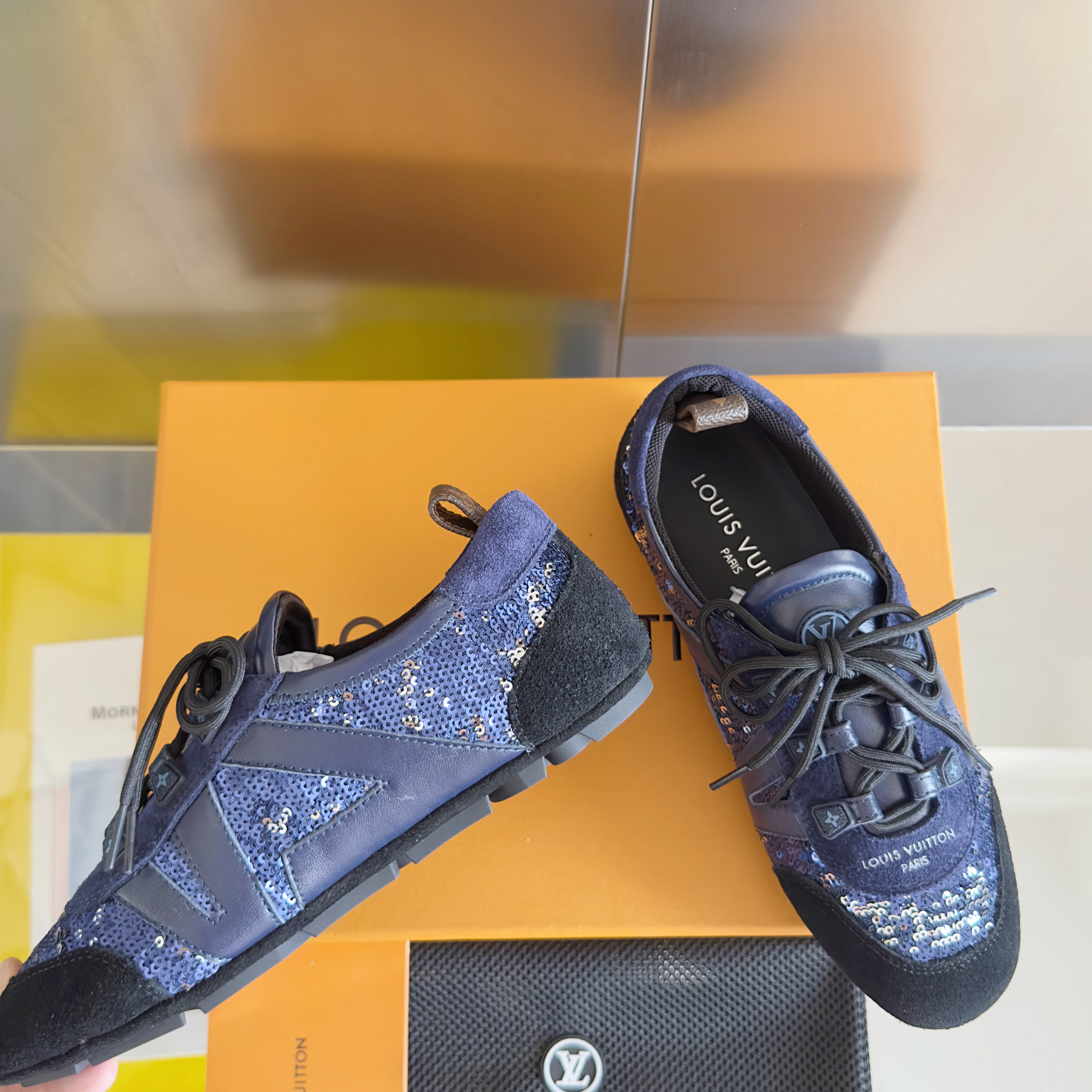 Louis Vuitton Sneakerina Sequin Blue – Ballet-Inspired Women’s Sneakers