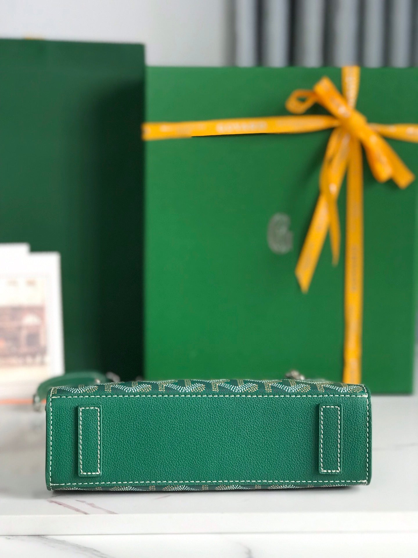 Goyard Rouette Structuré Mini Bag 21 Cm Green Goyardine Canvas And Calfskin