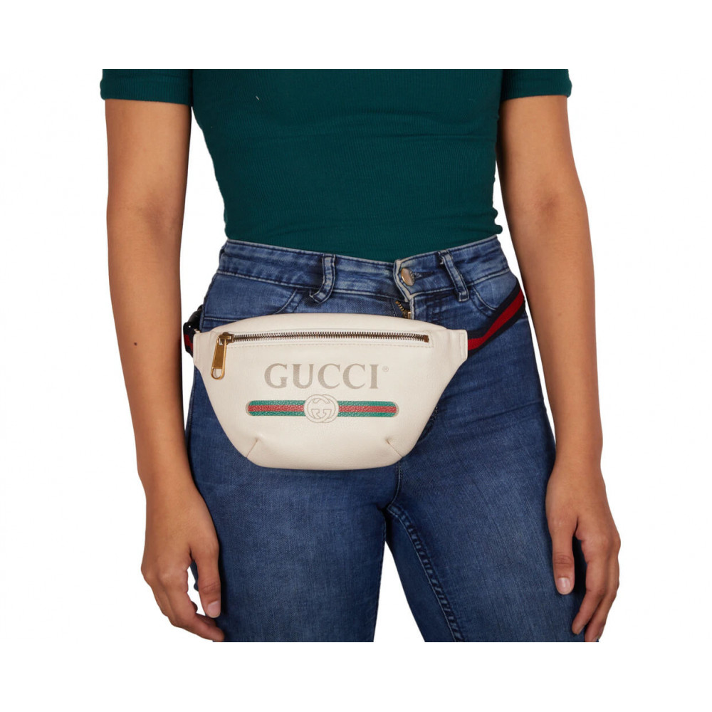 Gucci Print Small Belt Bag Waist Body White