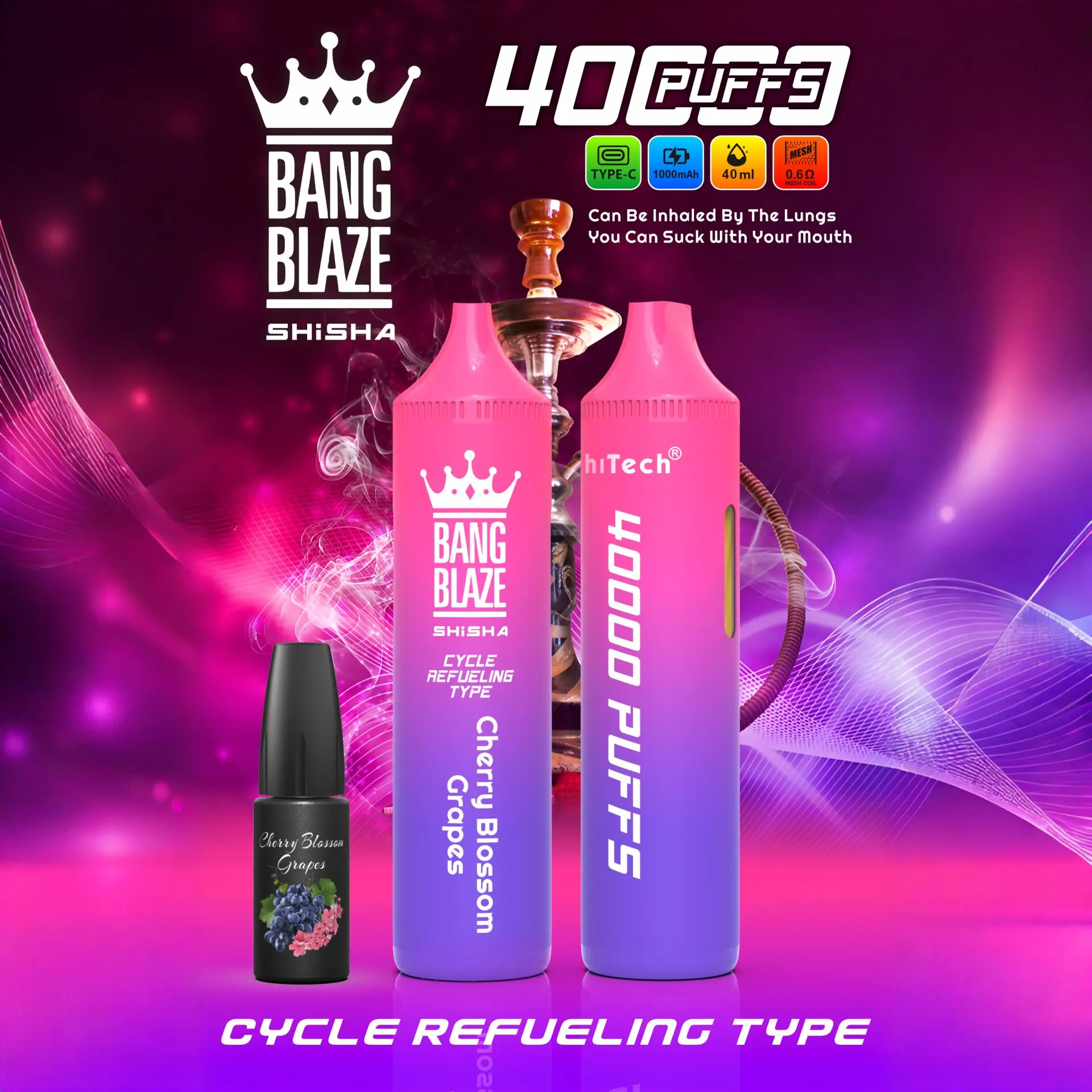 Bang Blaze 40K Riginal Refillable Oil Vape(3 pieces)
