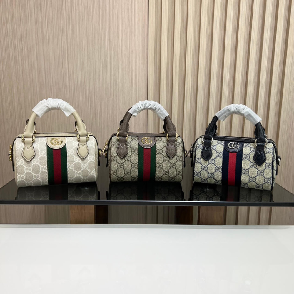 Gucci Ophidia Mini Boston Bag GG Supreme 16.5cm/6.5in