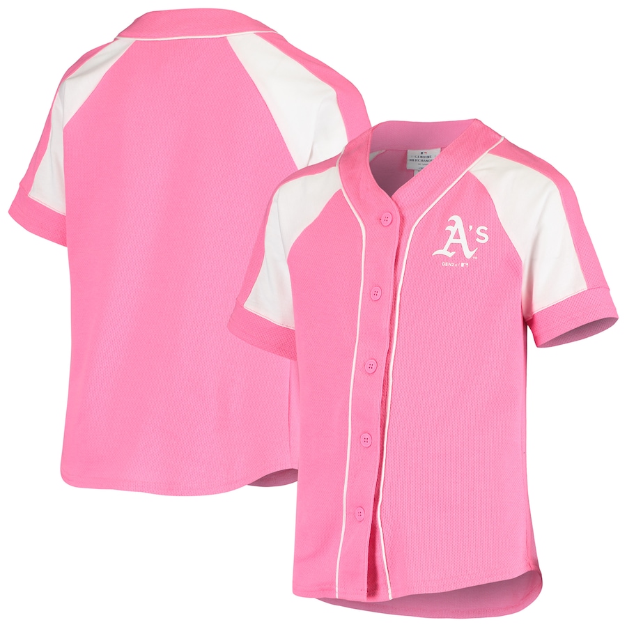 Oakland Athletics Youth Team Spirit Fashion Jersey Pink