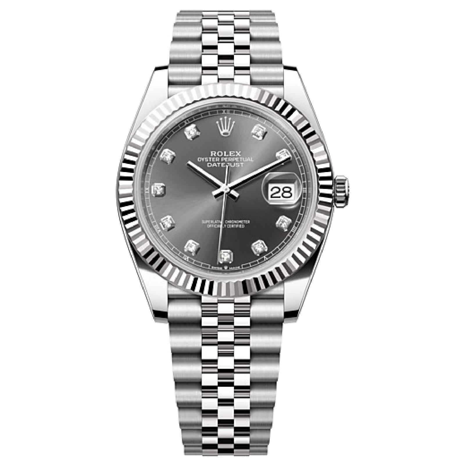 Rolex DATEJUST Oyster, 41 mm/36 mm, Oystersteel and white gold M126334-0006