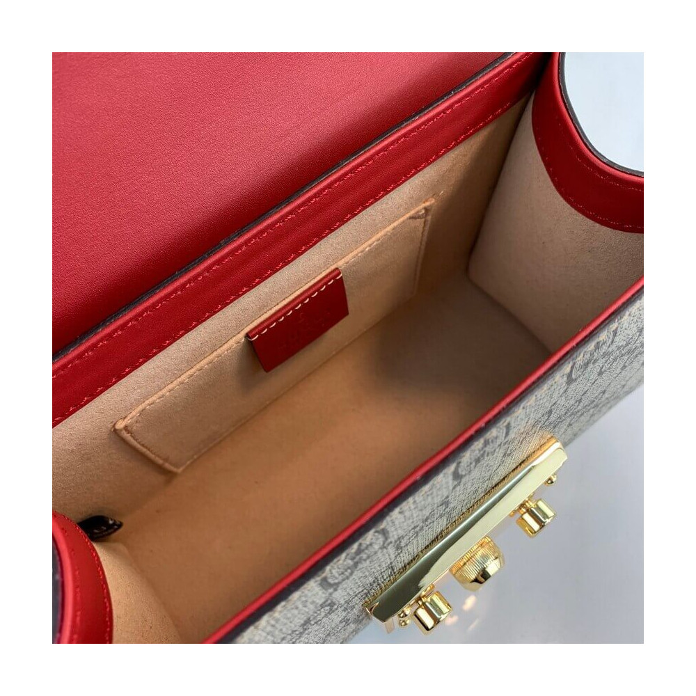 Gucci Padlock Small GG Shoulder Bag Red