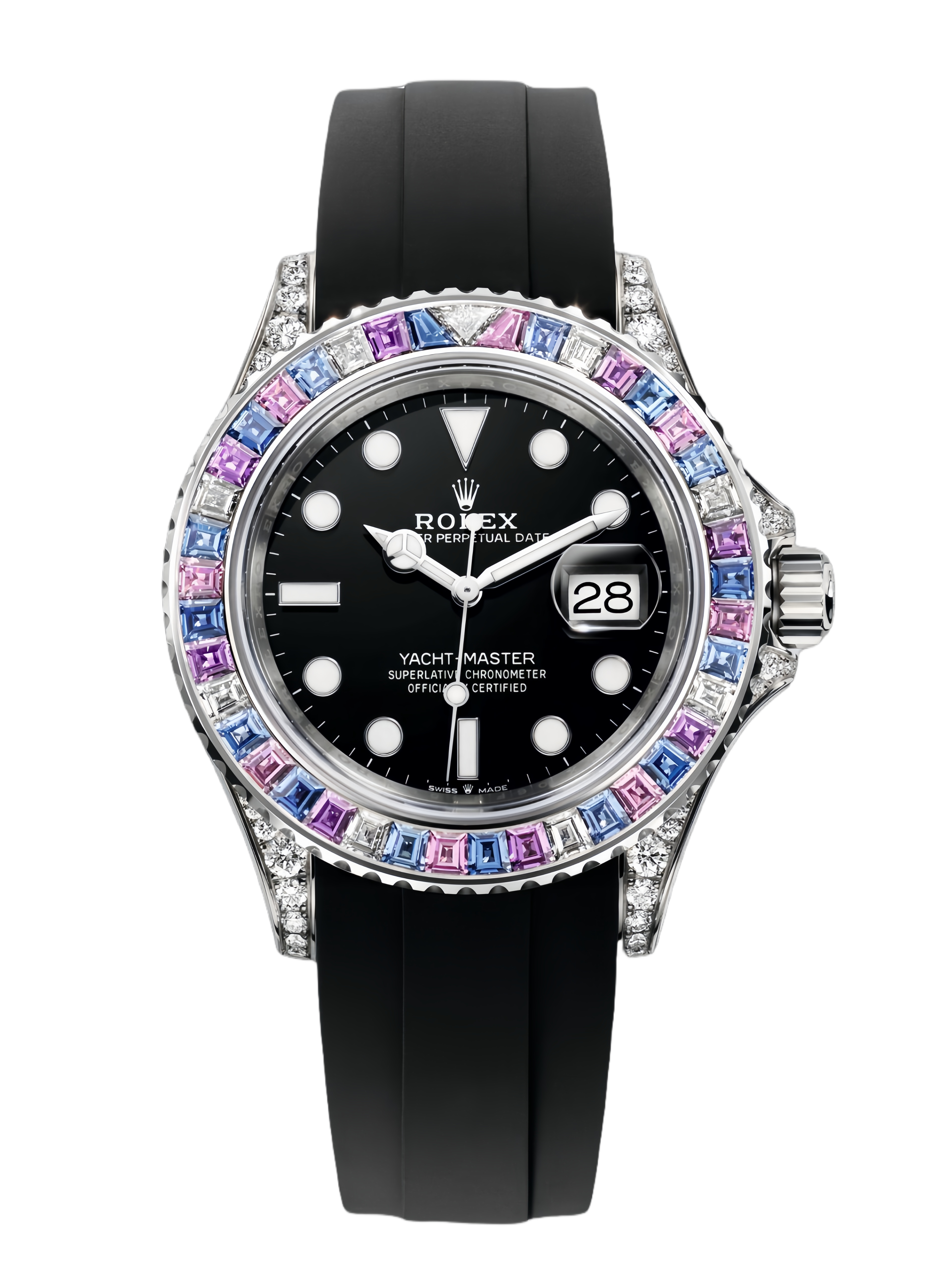 【Super Clone】Rolex Yacht Master 40 Gem Set 126679SABR 0002 Black Dial Watch