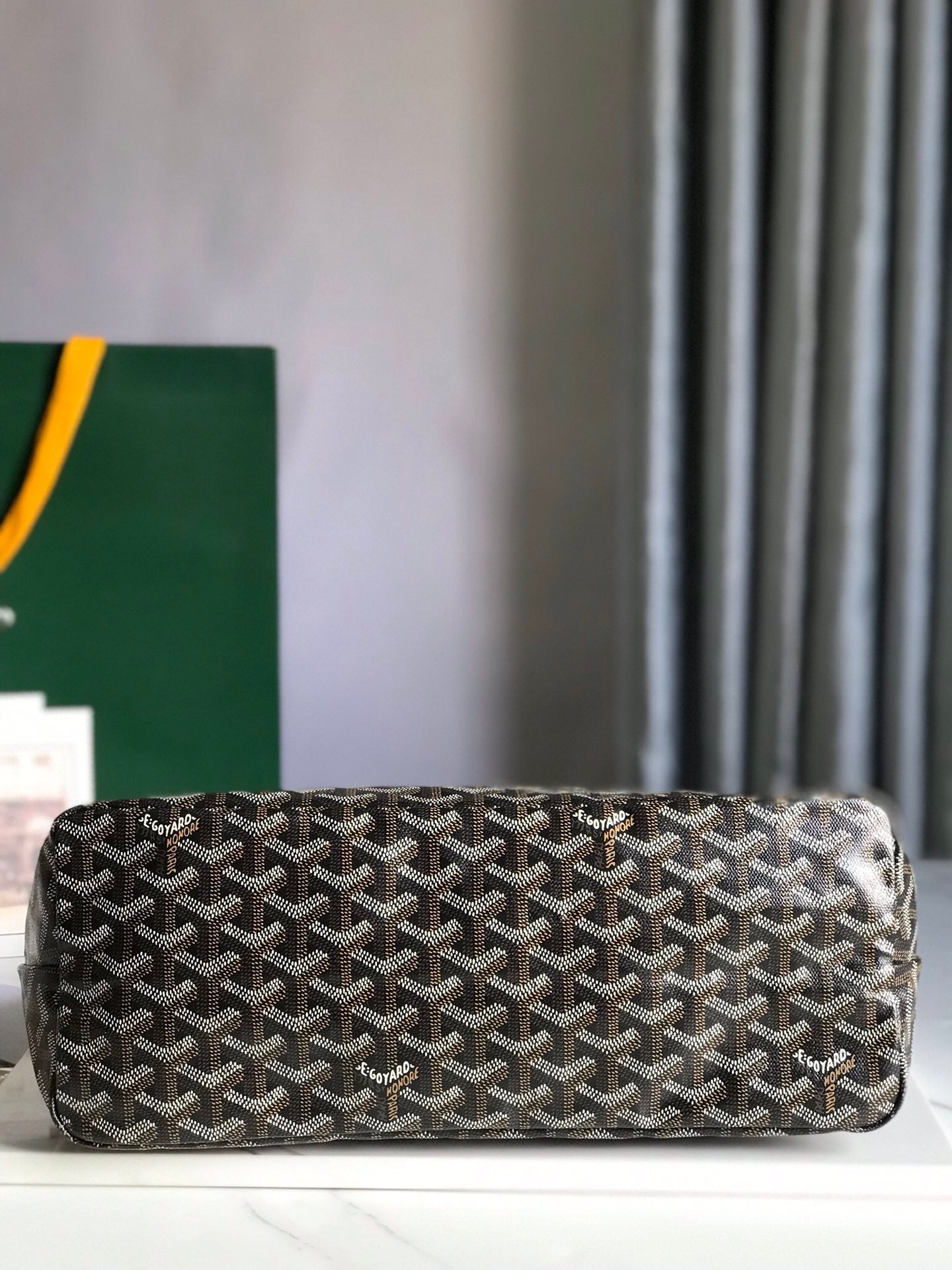 Goyard Hobo Boheme 42Cm Black And Tan Canvas