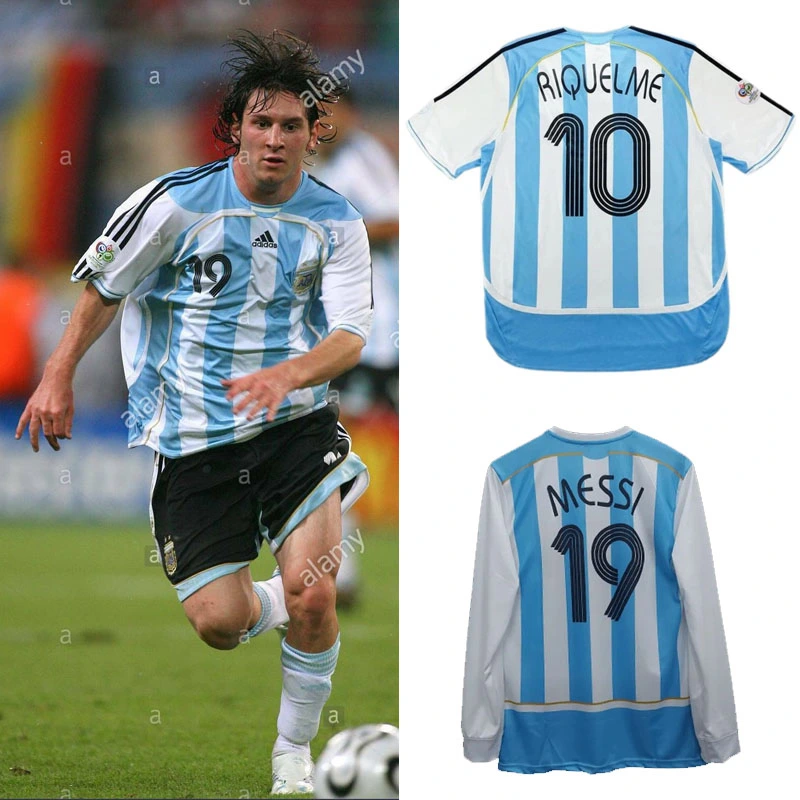Retro 2006 Argentina home MESSI Football jersey retro