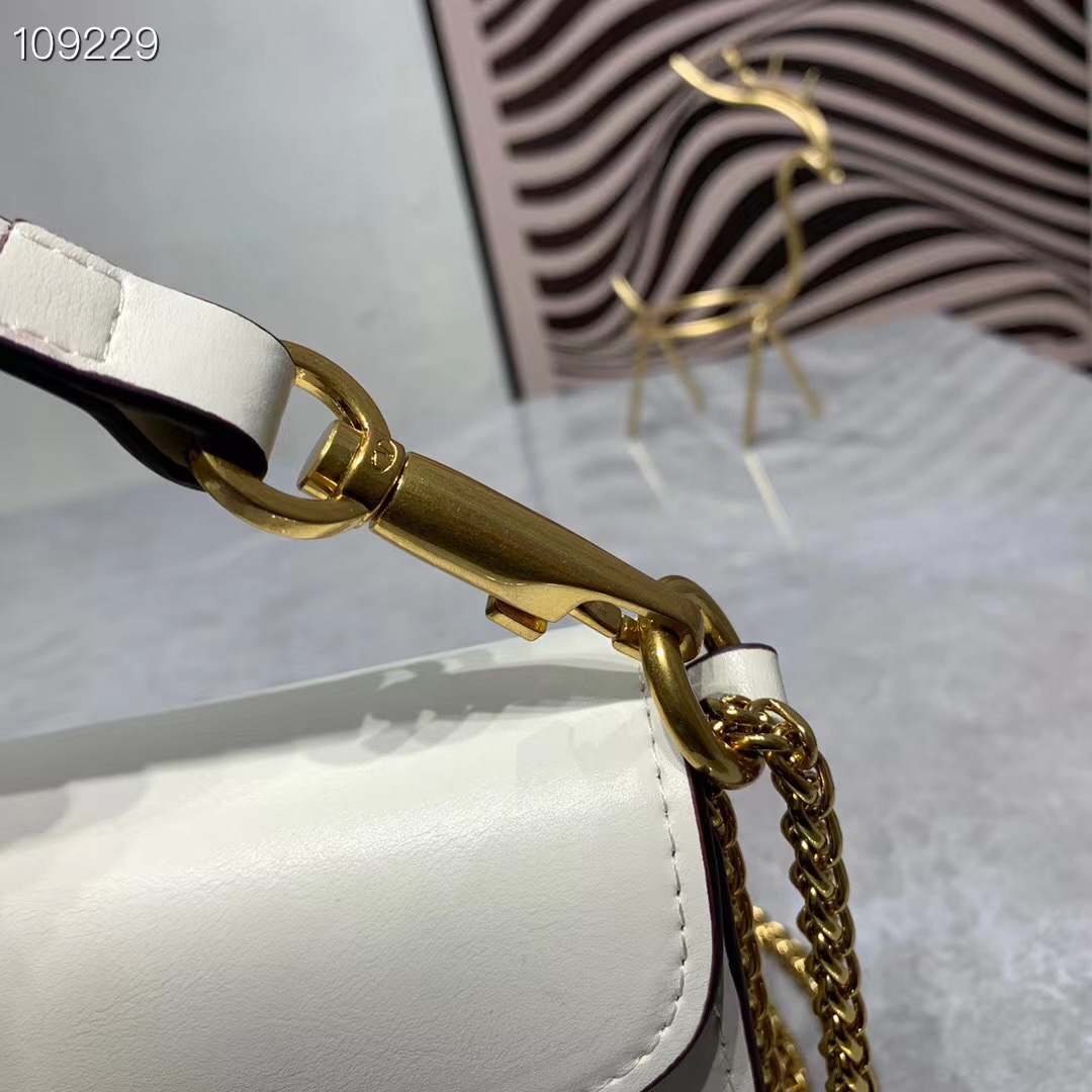 Valentino Locò Small Shoulder Bag In Calfskin White 1W2B0K53Zxli16