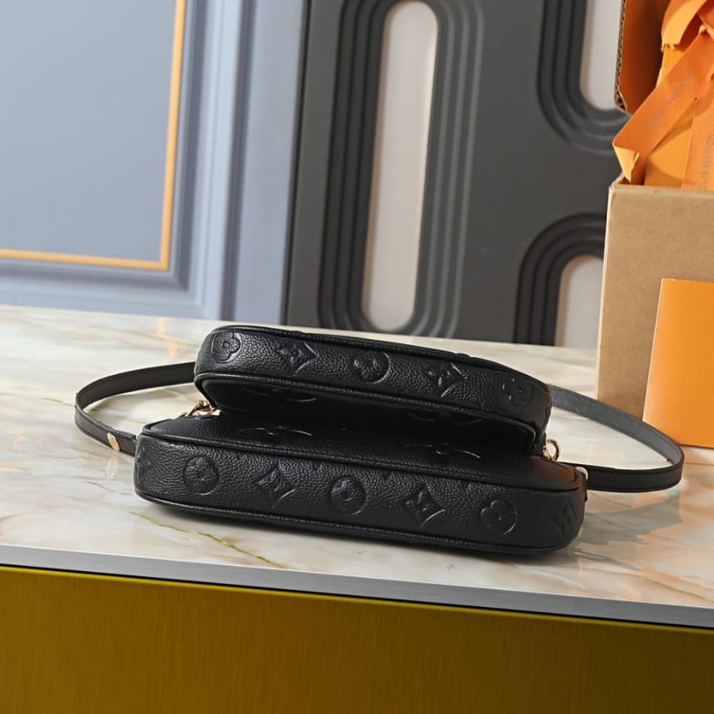 Louis Vuitton Multi Pochette Accessoires Monogram Empreinte Black 25Cm M80399