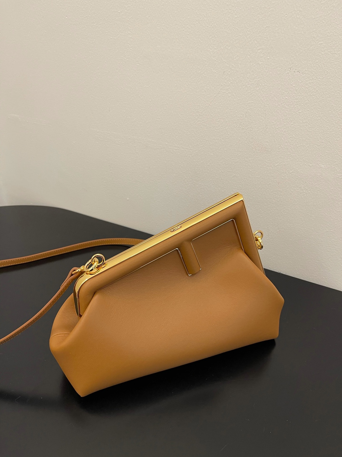 Fendi First Small Nappa Leather Bag Brown 26cm