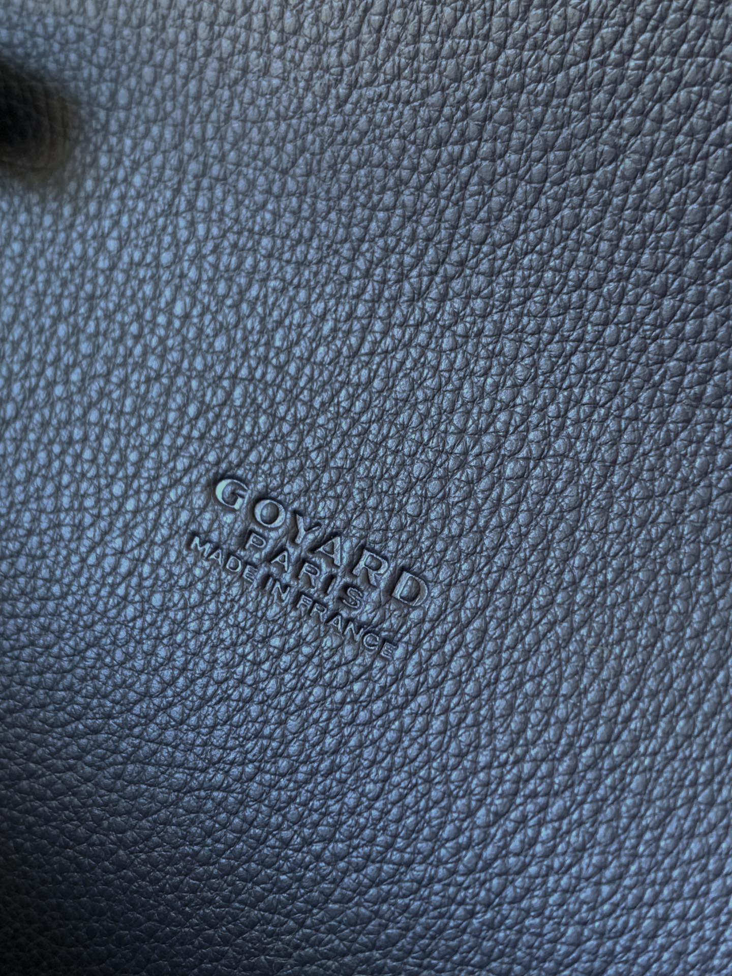 Goyard Chypre Wallet-Pouch 21 Cm Navy Blue Goyardine Canvas And Calfskin