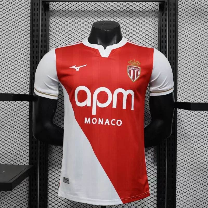 2025/2026 Ligue 1 Monaco Team Home Football Jersey Player Version