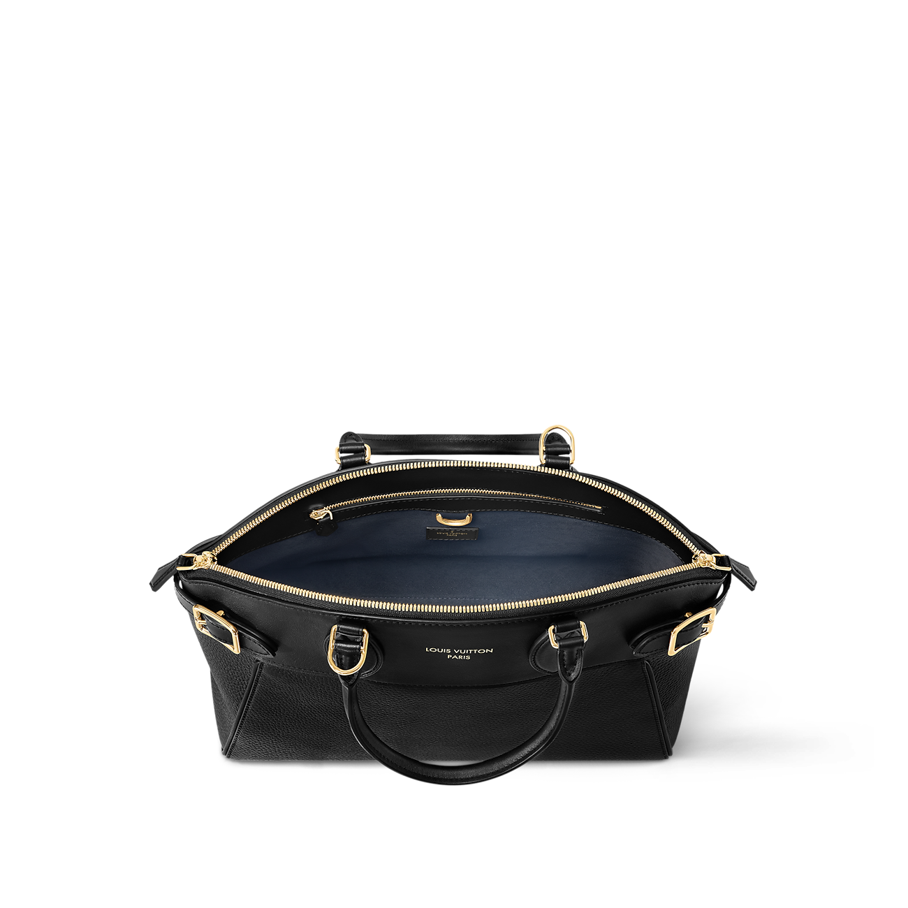 Louis Vuitton Lock It Vendôme Mm High End Leather Black 36cm M22914