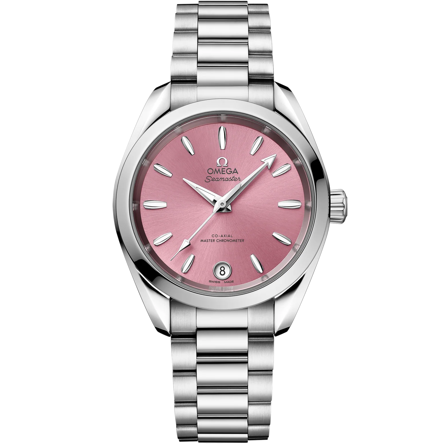 Omega Seamaster Aqua Terra Shades 34 mm Shell pink Dial Stainless Steel Bracelet 220.10.34.20.10.003