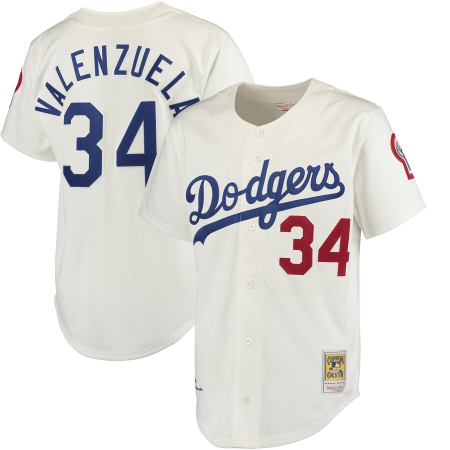 Fernando Valenzuela Los Angeles Dodgers Mitchell&Ness Jersey White